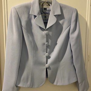Baby blue business suit